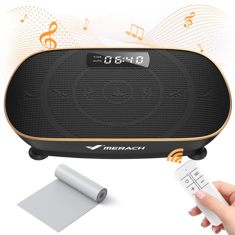 MERACH Vibration Plate Exercise Machine, Lymphatic Drainage Machine, Whole Body Workout Vibration Platform for Wellness and Fitness Home Gym Equipment