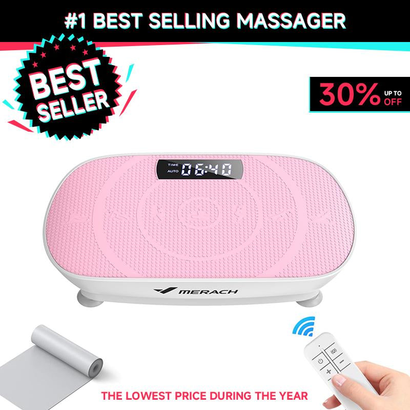 MERACH Vibration Plate Exercise Machine, Lymphatic Drainage Machine, Whole Body Workout Vibration Platform for Wellness and Fitness Home Gym Equipment