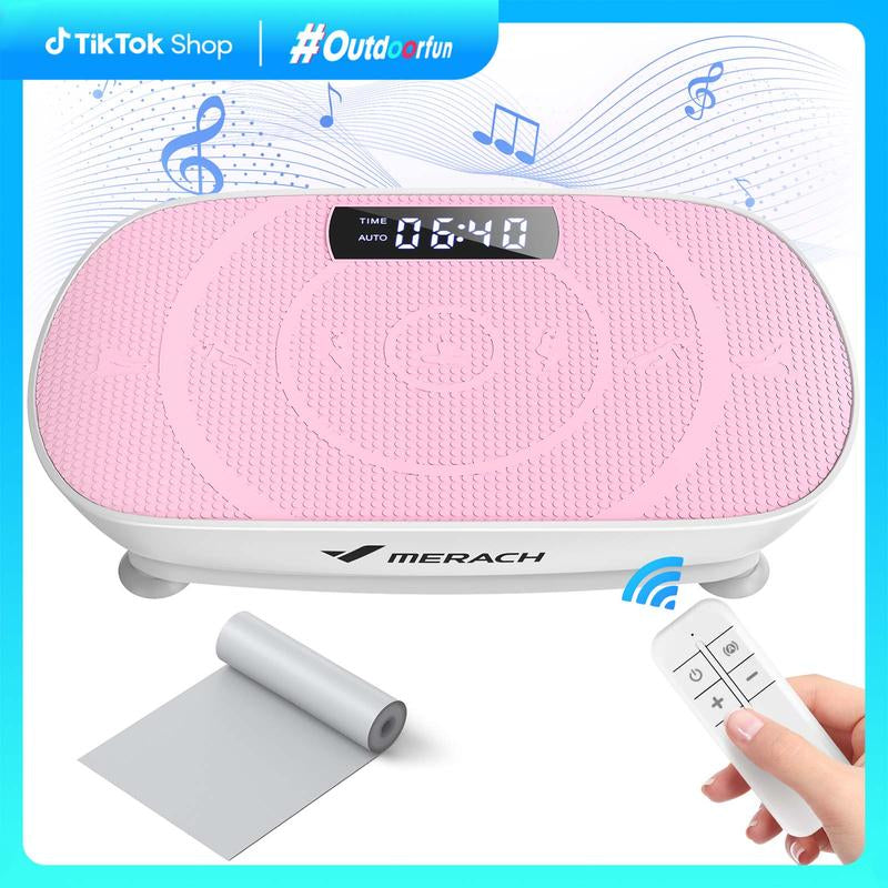 MERACH Vibration Plate Exercise Machine, Lymphatic Drainage Machine, Whole Body Workout Vibration Platform for Wellness and Fitness Home Gym Equipment