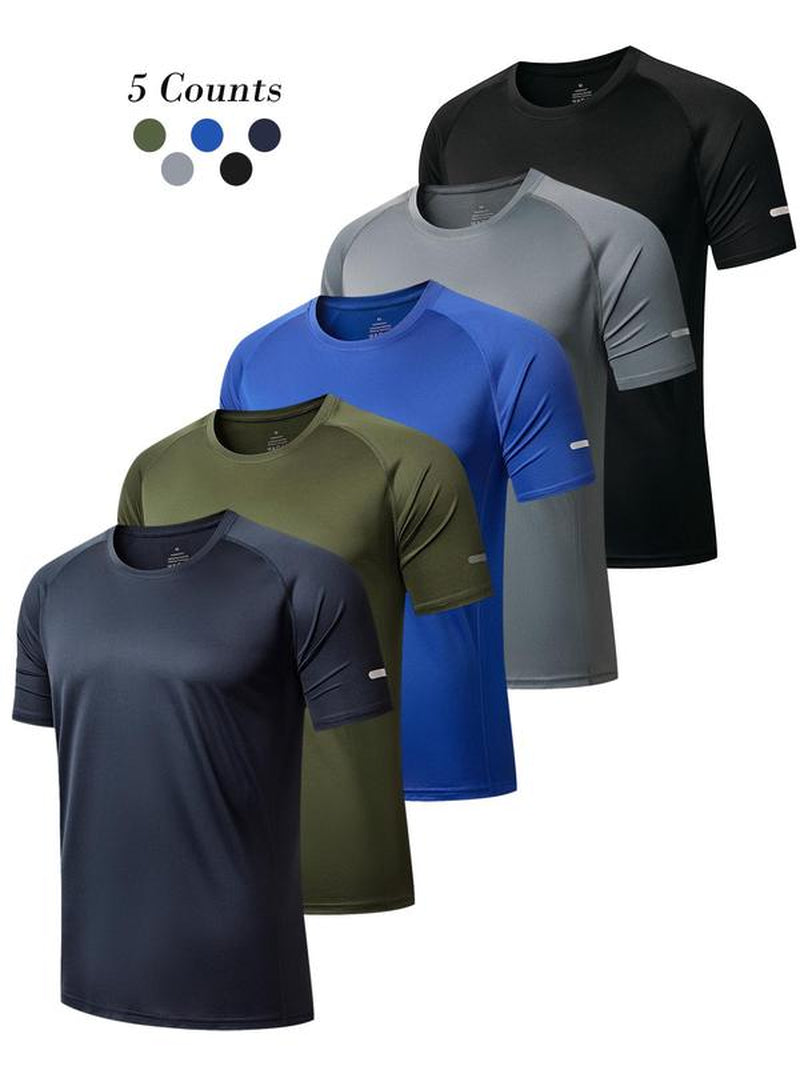 Men'S Plain Spring Sports Football Jersey, Quick Drying Breathable T-Shirt, Casual Tee Tops for Gym Workout Running Back to School, Mens Clothes, Please Purchase a Size Up, Gym Wear, Workout Tops, Men'S T Shirts, Athletic Crew Neck, Active Wear