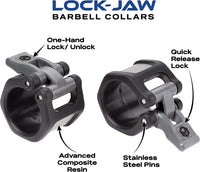 Lock-Jaw HEX 50Mm / 2" Olympic Barbell Collar - Quick Release Barbell Clamp (Purple)