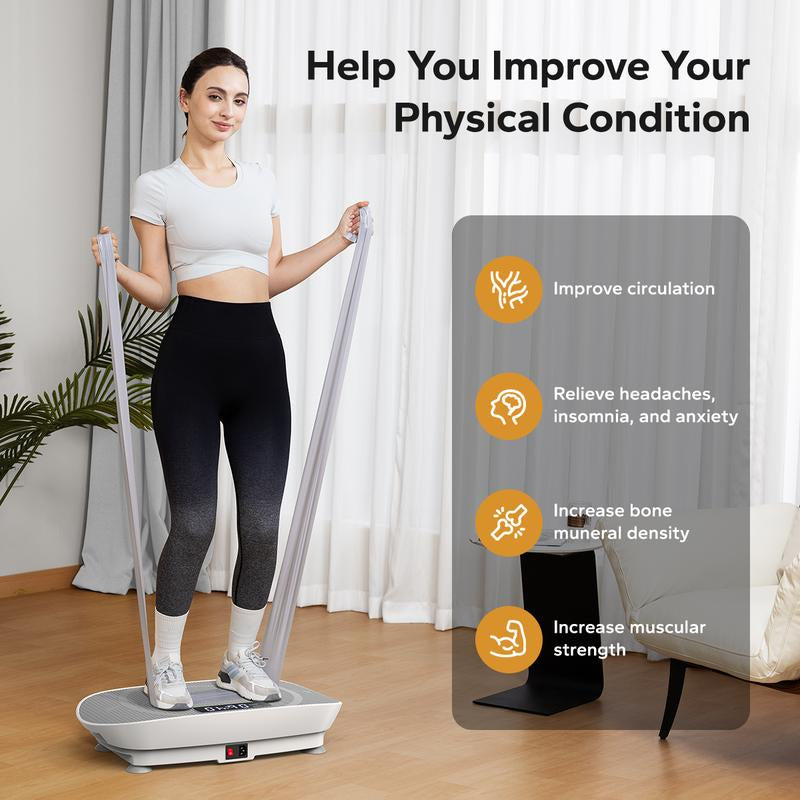 MERACH Vibration Plate Exercise Machine, Lymphatic Drainage Machine, Whole Body Workout Vibration Platform for Wellness and Fitness Home Gym Equipment