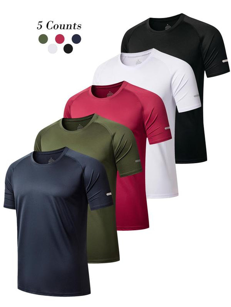 Men'S Plain Spring Sports Football Jersey, Quick Drying Breathable T-Shirt, Casual Tee Tops for Gym Workout Running Back to School, Mens Clothes, Please Purchase a Size Up, Gym Wear, Workout Tops, Men'S T Shirts, Athletic Crew Neck, Active Wear