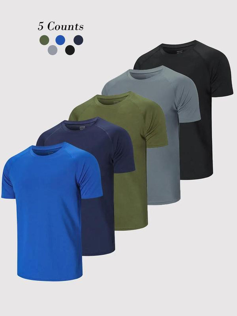 Men'S Plain Spring Sports Football Jersey, Quick Drying Breathable T-Shirt, Casual Tee Tops for Gym Workout Running Back to School, Mens Clothes, Please Purchase a Size Up, Gym Wear, Workout Tops, Men'S T Shirts, Athletic Crew Neck, Active Wear