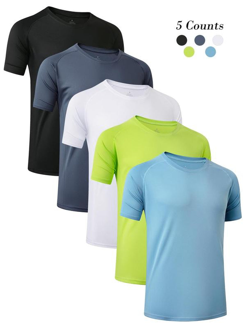Men'S Plain Spring Sports Football Jersey, Quick Drying Breathable T-Shirt, Casual Tee Tops for Gym Workout Running Back to School, Mens Clothes, Please Purchase a Size Up, Gym Wear, Workout Tops, Men'S T Shirts, Athletic Crew Neck, Active Wear