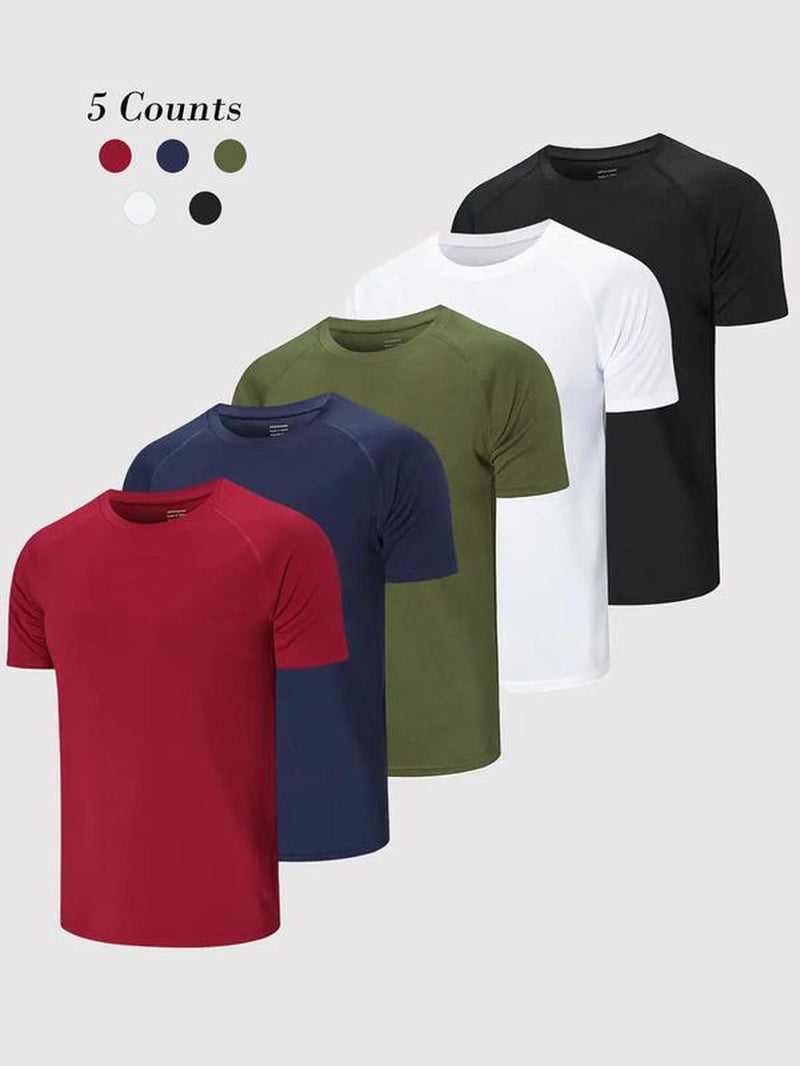 Men'S Plain Spring Sports Football Jersey, Quick Drying Breathable T-Shirt, Casual Tee Tops for Gym Workout Running Back to School, Mens Clothes, Please Purchase a Size Up, Gym Wear, Workout Tops, Men'S T Shirts, Athletic Crew Neck, Active Wear