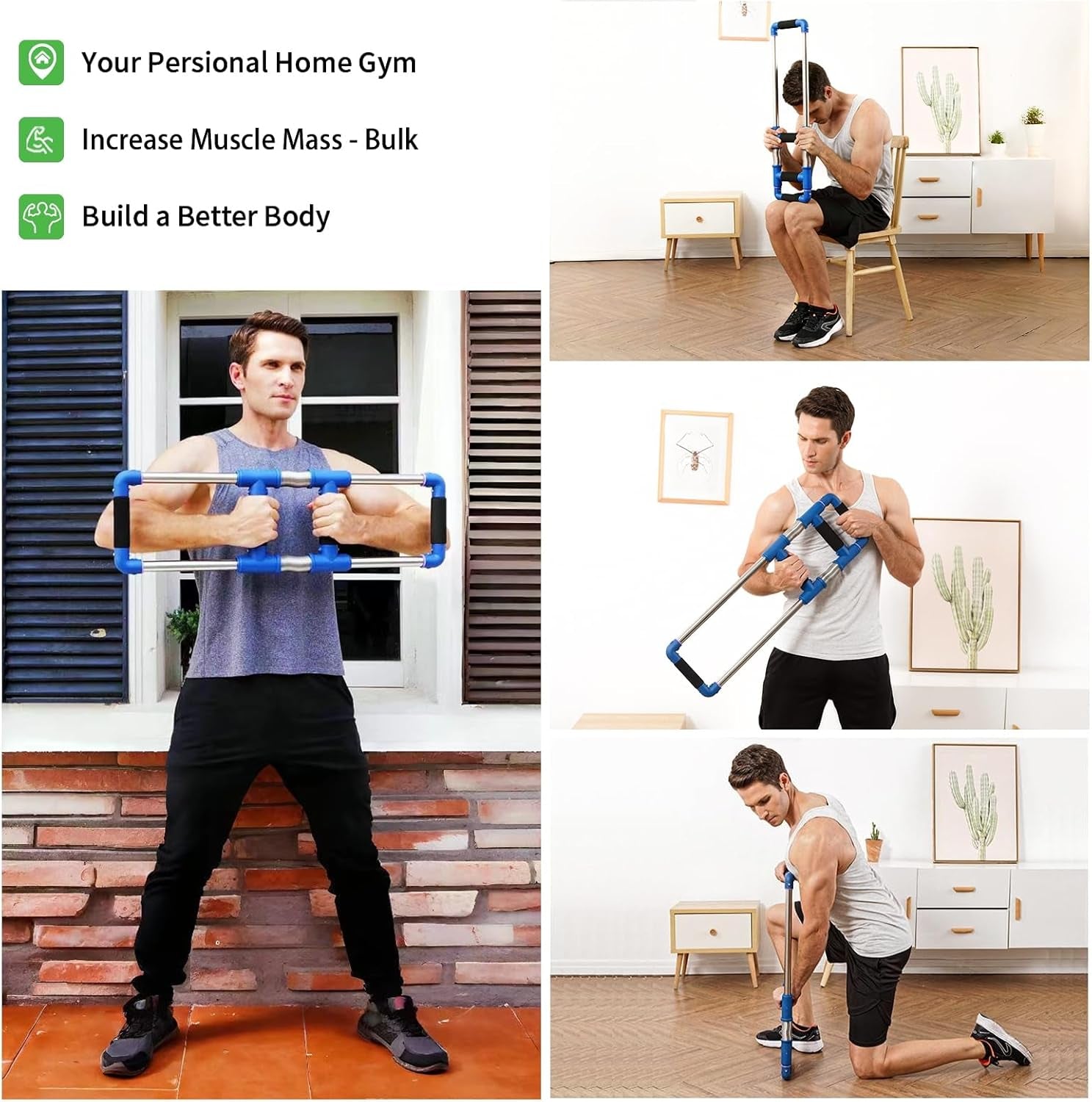 Push down Machine - Chest Exerciser at Home Workout Equipment, Arm Trainer - Portable Spring Resistance Exercise Gym Kit for Home, Travel or Outdoors