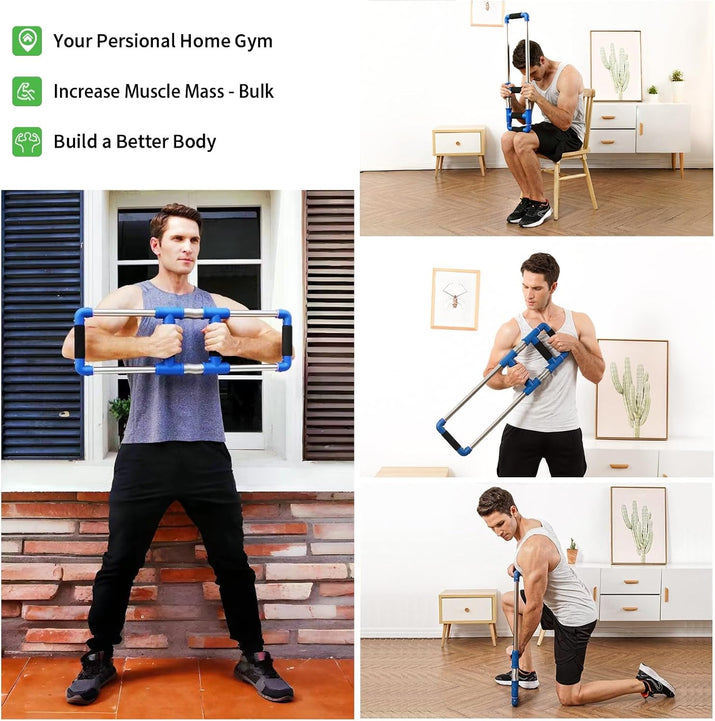 Push down Machine - Chest Exerciser at Home Workout Equipment, Arm Trainer - Portable Spring Resistance Exercise Gym Kit for Home, Travel or Outdoors