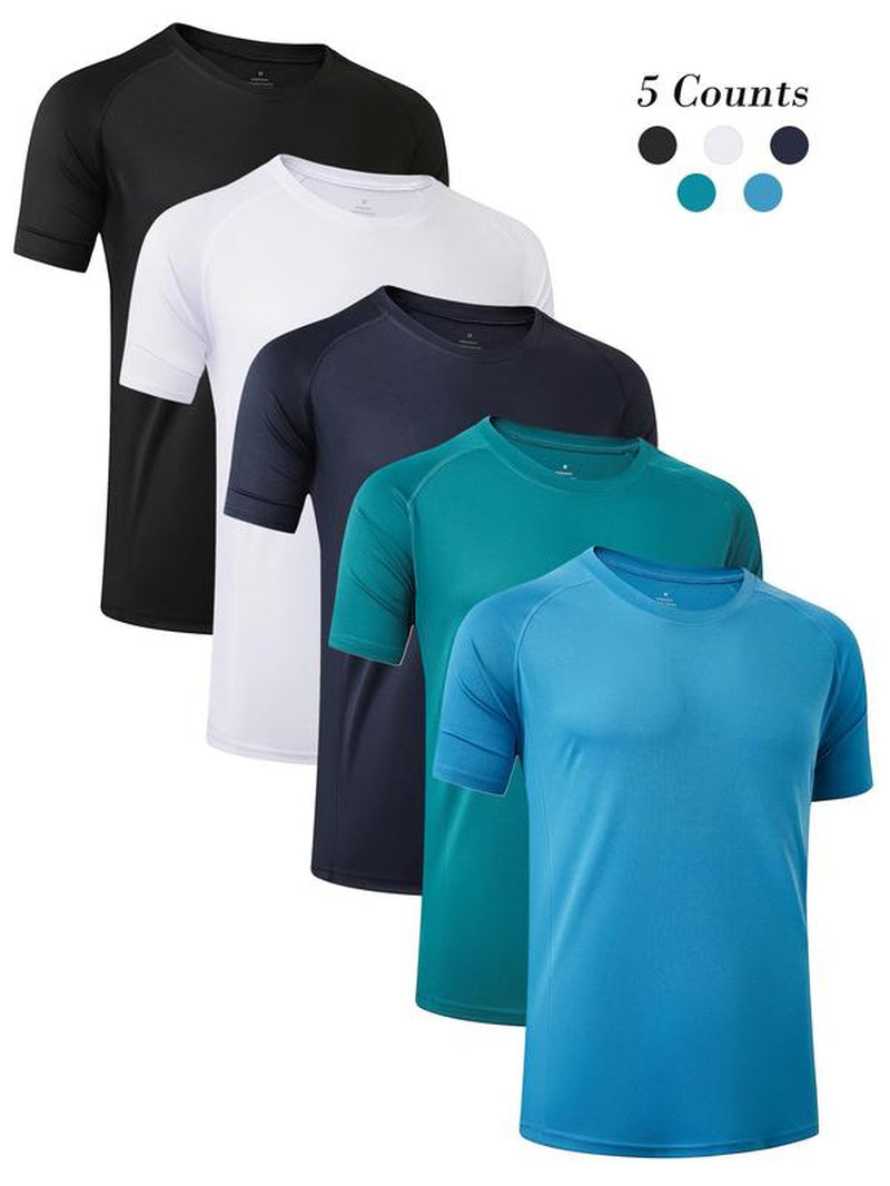 Men'S Plain Spring Sports Football Jersey, Quick Drying Breathable T-Shirt, Casual Tee Tops for Gym Workout Running Back to School, Mens Clothes, Please Purchase a Size Up, Gym Wear, Workout Tops, Men'S T Shirts, Athletic Crew Neck, Active Wear