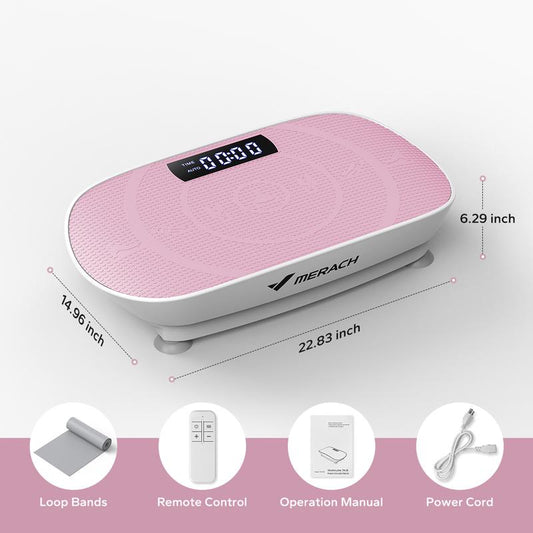 MERACH Vibration Plate Exercise Machine, Lymphatic Drainage Machine, Whole Body Workout Vibration Platform for Wellness and Fitness Home Gym Equipment